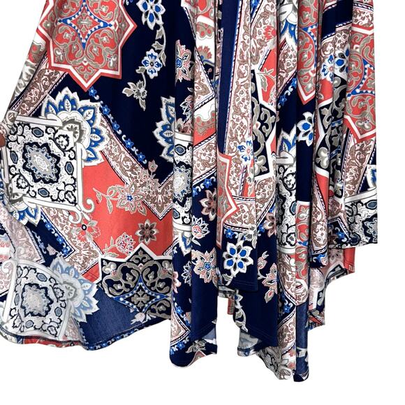 Soma Paisley Halter Handkerchief Hem Midi Dress Size Medium - Picture 5 of 13